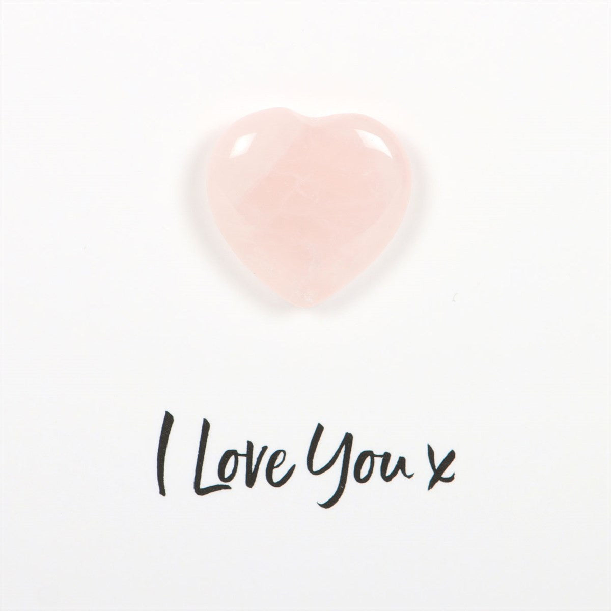 I Love you Rose Quartz Heart Greeting Card2