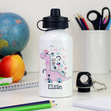 Personalised Dinosaur Pink Drinks Bottle1
