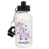 Personalised Dinosaur Pink Drinks Bottle4