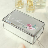 Personalised Floral Mirrored Jewellery Box3