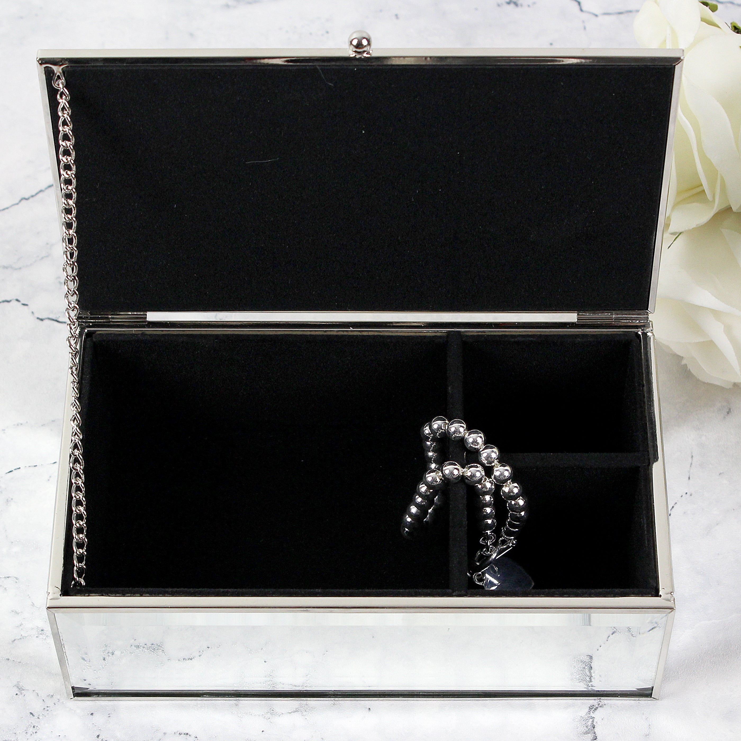 Personalised Floral Mirrored Jewellery Box6