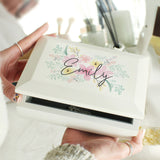 Personalised Floral Wooden Jewellery Box2