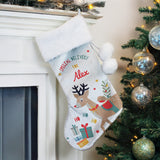 Personalised Reindeer Christmas Stocking