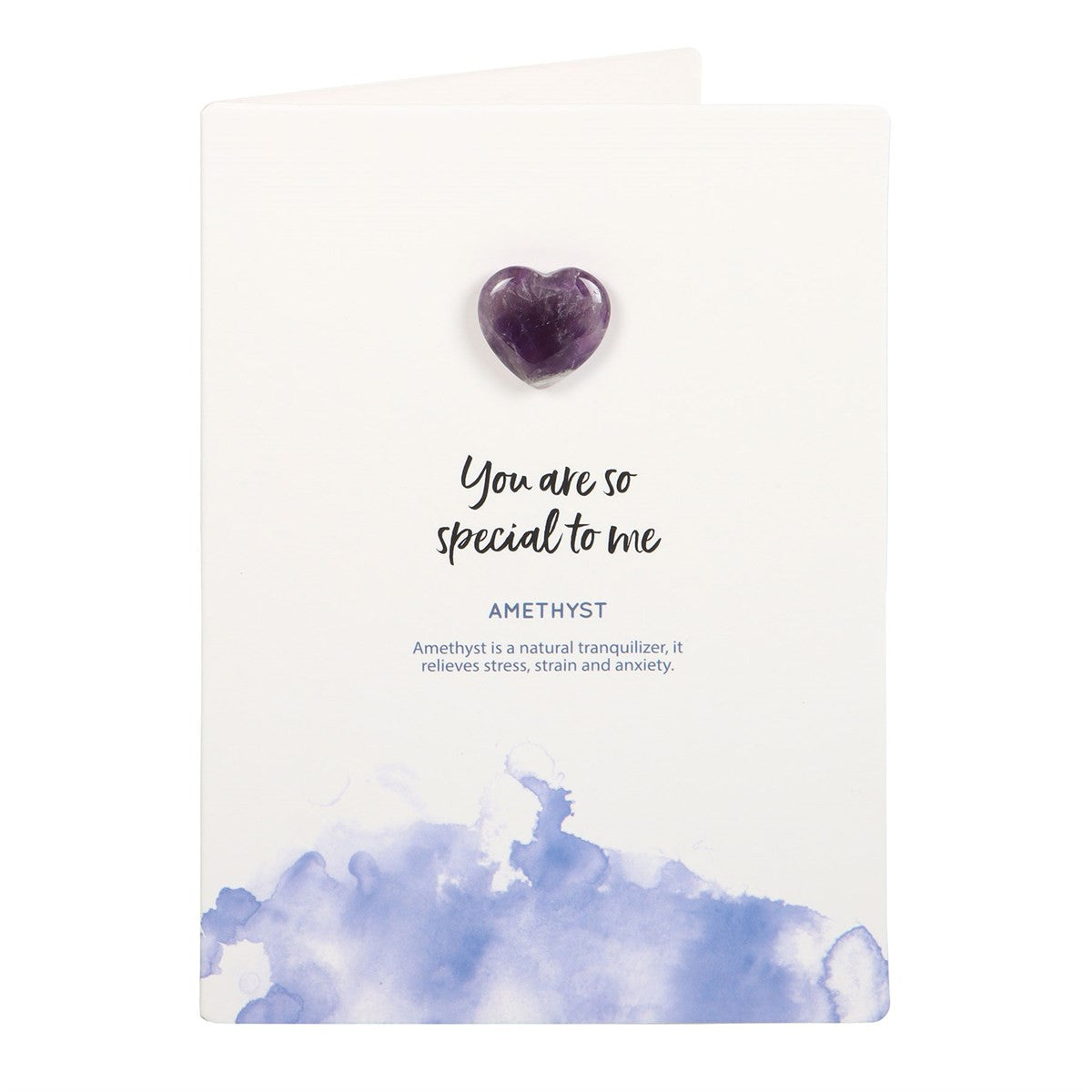 Special to me Amethyst Crystal Heart Greeting Card2
