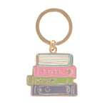 Keychain with book design on a white background