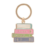 Keychain with book design on a white background