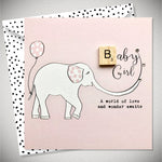 Baby Girl Elephant Card