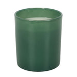 Green ceramic planter on a white background