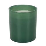 Green ceramic planter on a white background