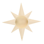 Star-shaped beige candle holder on a white background