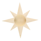 Star-shaped beige candle holder on a white background