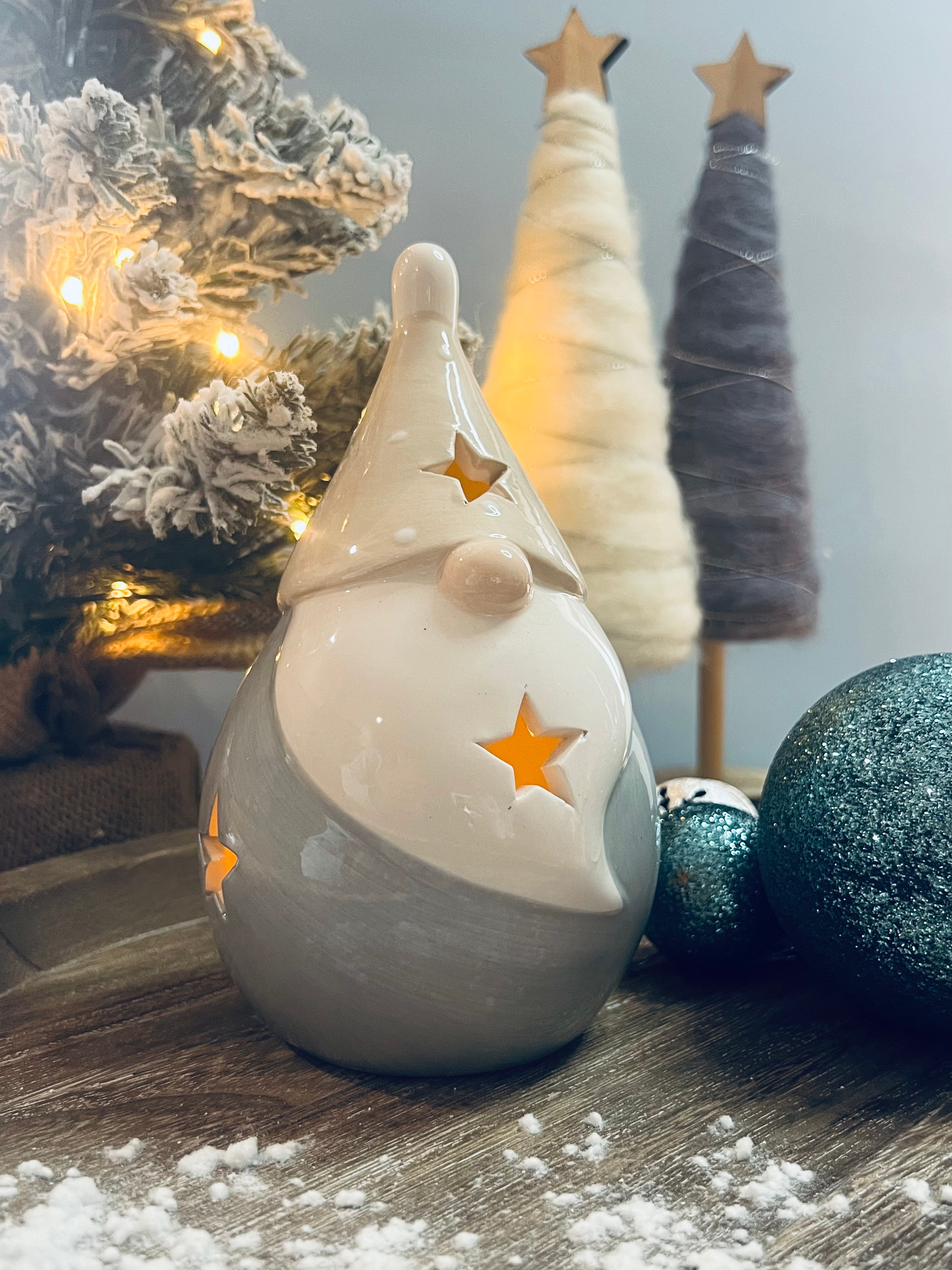 Ceramic T-Light Christmas Gonk