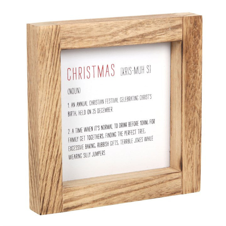 Christmas Definition Wooden Sign1