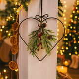 Christmas Hanging Heart with Foliage Branch2