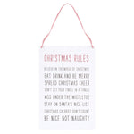 Christmas Rules Metal Hanging Sign2