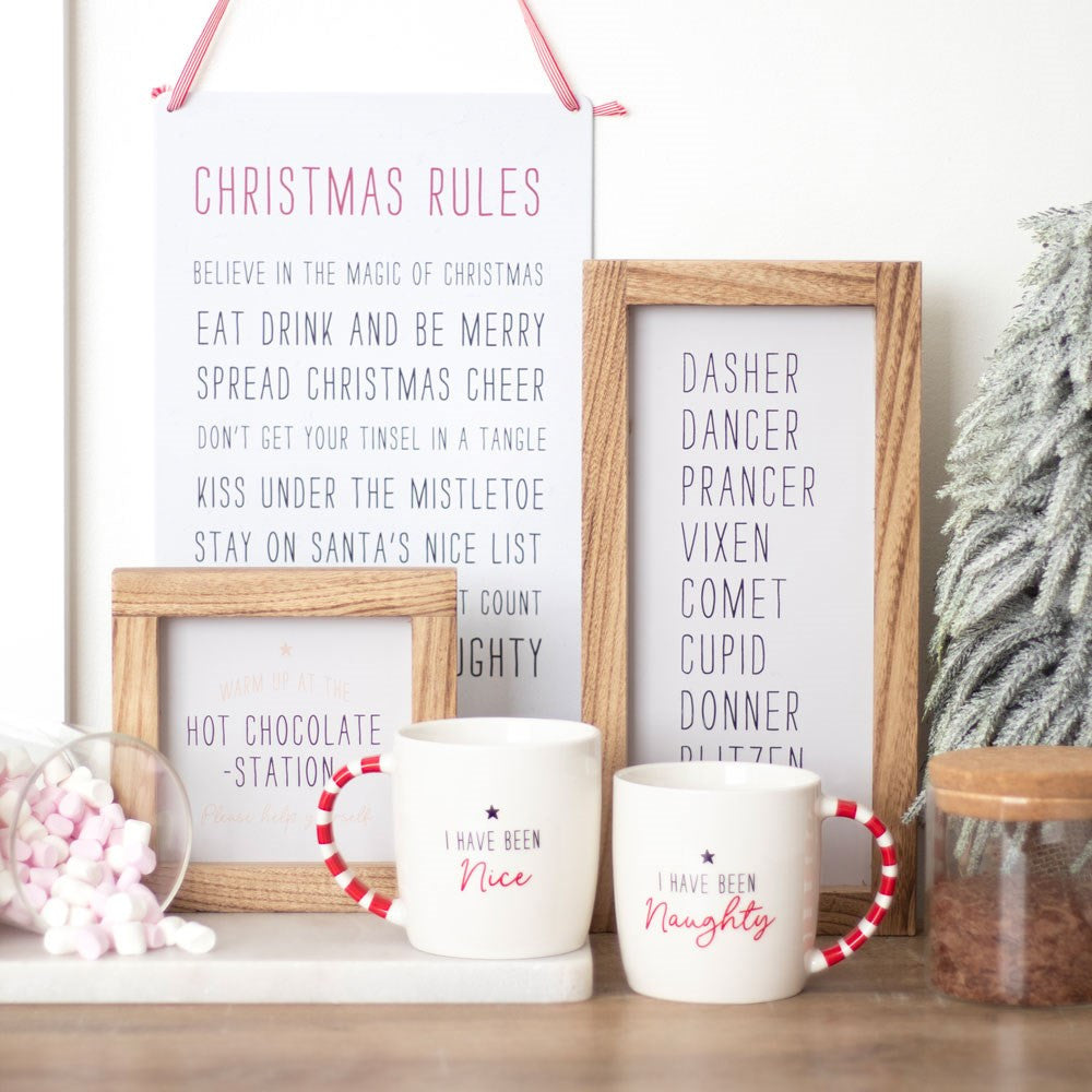 Christmas Rules Metal Hanging Sign3