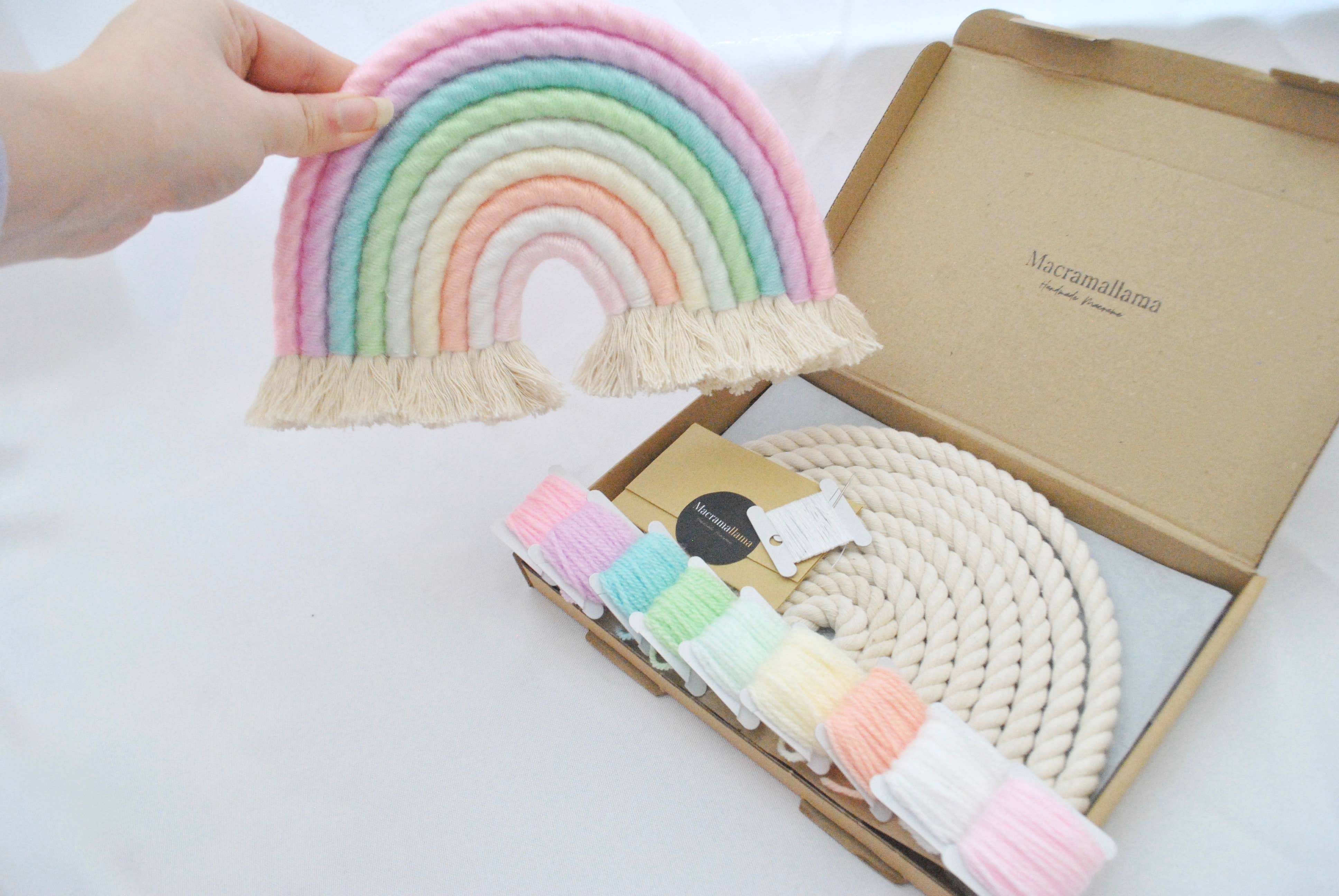 DIY Pastel Spring XL Macrame Rainbow Craft Kit