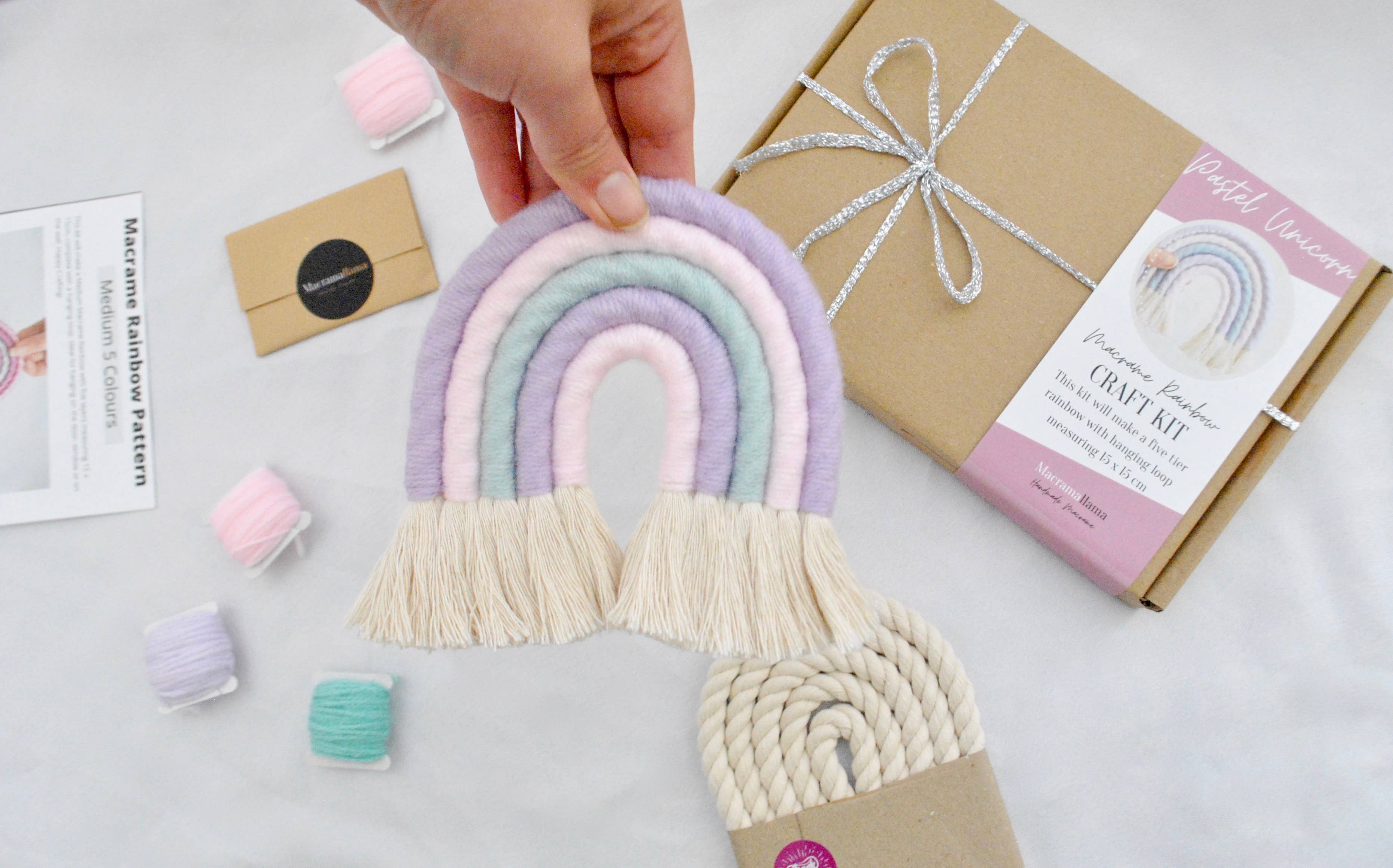 DIY Pastel Unicorn Macrame Rainbow Craft Kit2