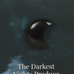 Darkest Nights Black Obsidian Crystal Moon Greeting Card3