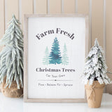 Farm Fresh Christmas Trees Framed Wall Art Print