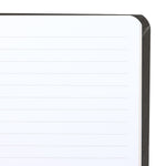 Whiteboard with black frame and lined surface