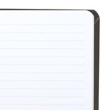 Whiteboard with black frame and lined surface