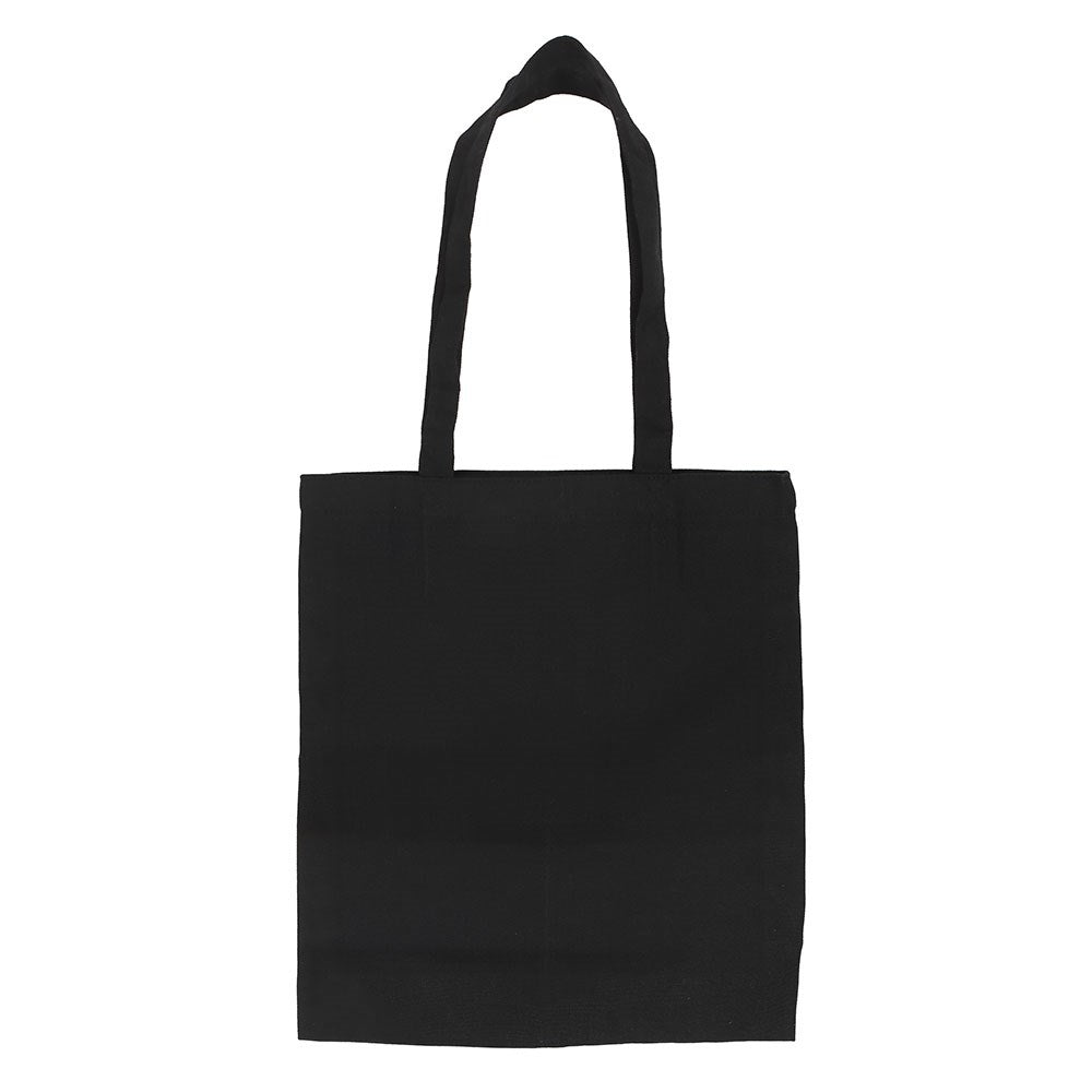 Black tote bag on a white background