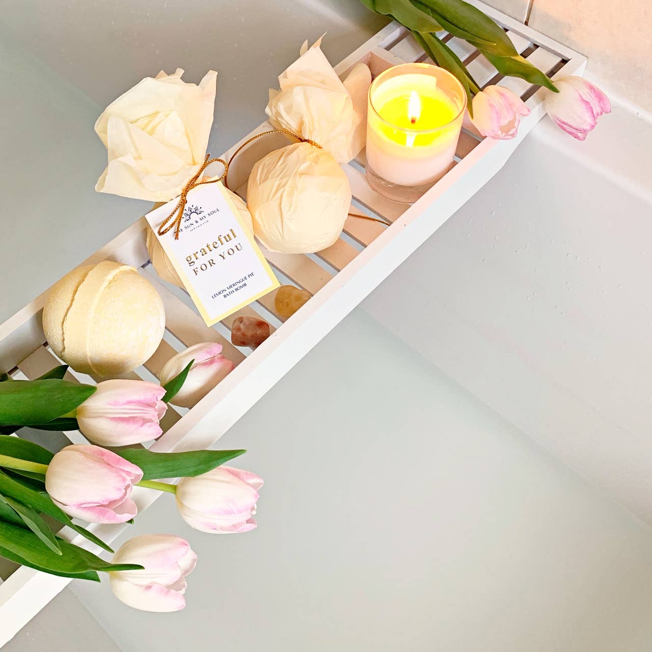 Gratitude Bath Bomb Gift⎜Chamomile Luxury Bath Bomb Fizzer3