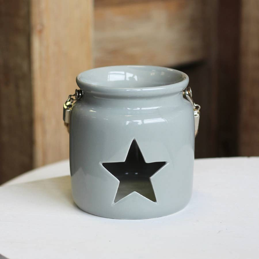 Grey Star T-Light Holder 02
