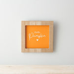 'Hello Pumpkin' Small Wooden Plaque2