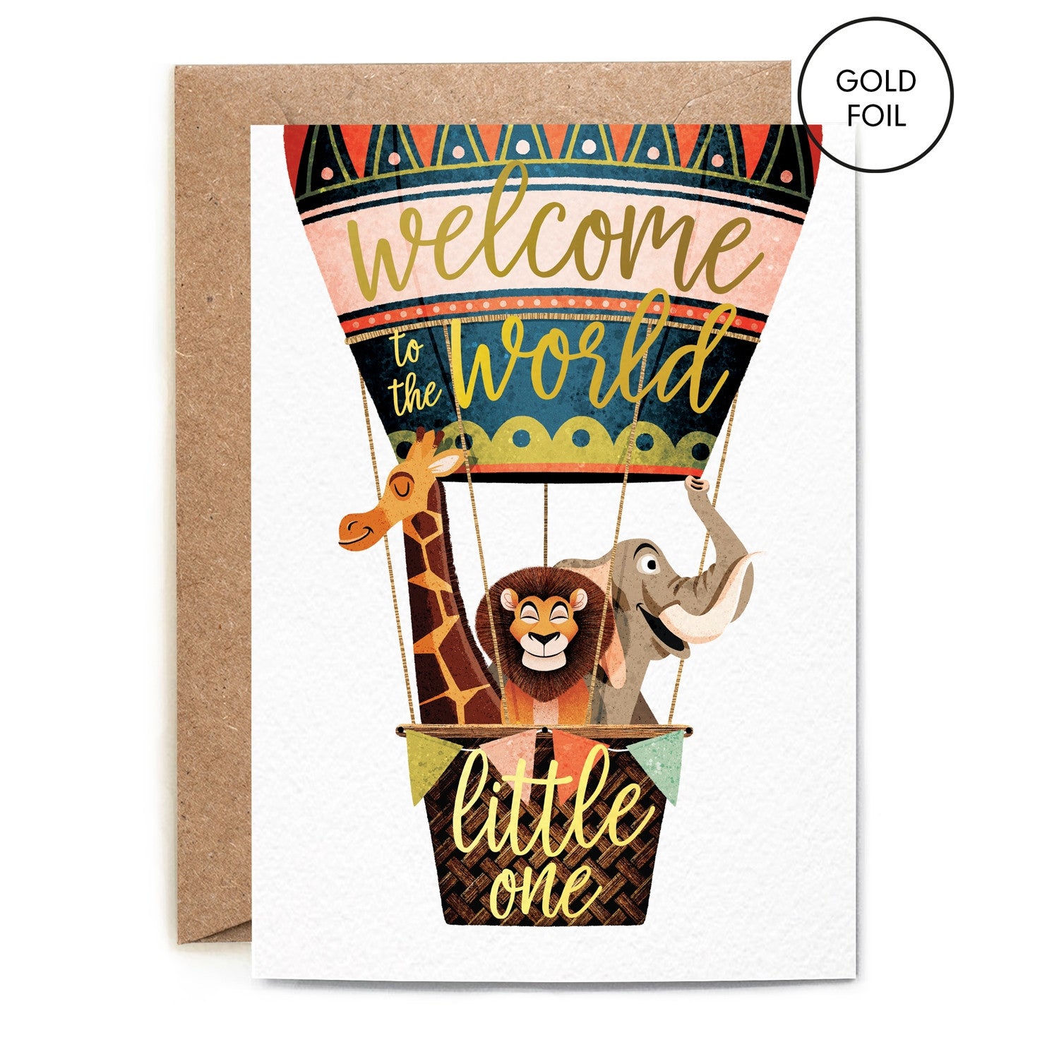 Hot Air Balloon New Baby Card2