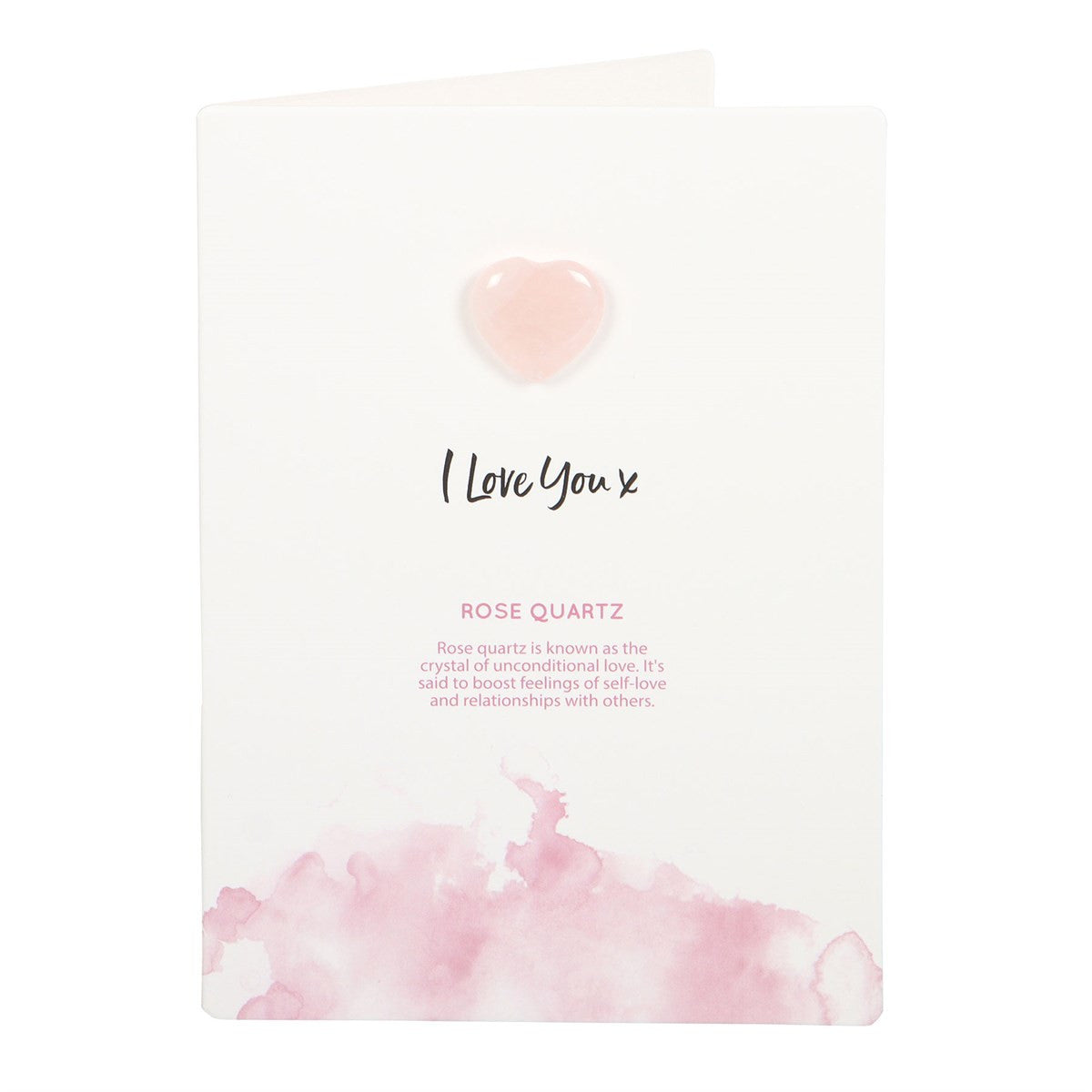 I Love you Rose Quartz Heart Greeting Card3