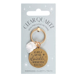 Leave a Little Sparkle Clear Quartz Crystal Keyring2