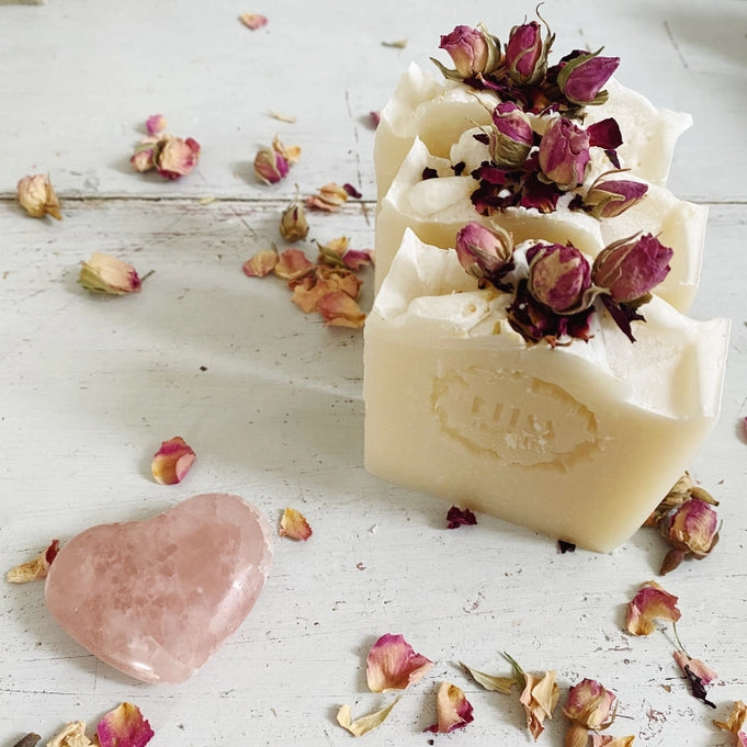 Love Soap - Rose Geranium with Rose Buds2