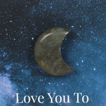 Moon & Back Labradorite Crystal Moon Greeting Card3