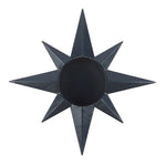 Decorative sun-shaped object with star-like rays on a white background