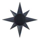 Decorative sun-shaped object with star-like rays on a white background