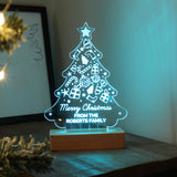 Personalised Christmas Tree Wooden Based LED Light