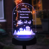 Personalised Christmas Outdoor Solar Light