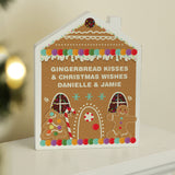 Personalised Gingerbread House Christmas Wooden Ornament