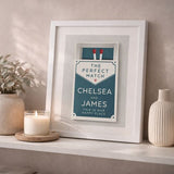 Personalised Perfect Match Black Poster Frame