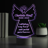 Personalised Angel Memorial Verse Colour Changing LED Light