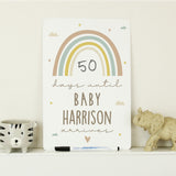 Personalised Baby Countdown Sign & Dry Wipe Pen