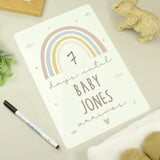 Personalised Baby Countdown Sign & Dry Wipe Pen