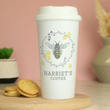 Personalised Bee Insulated Travel Cup1