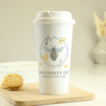 Personalised Bee Insulated Travel Cup3