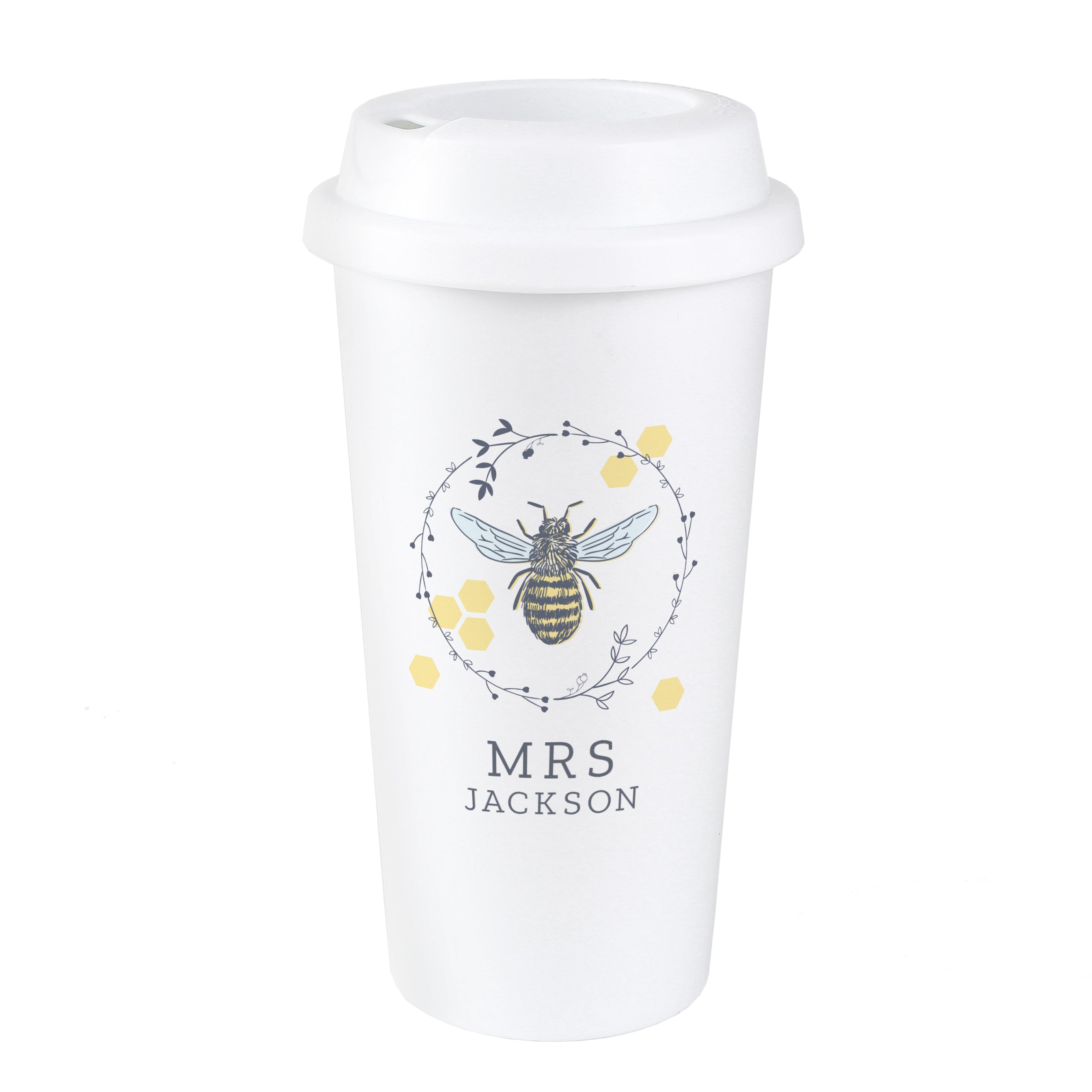 Personalised Bee Insulated Travel Cup4