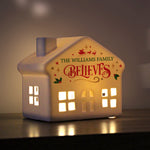 Personalised Believe in Christmas LED House3