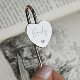 Personalised Engraved Heart Bookmark