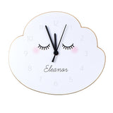 Personalised Eyelash Cloud Shape Wooden Clock